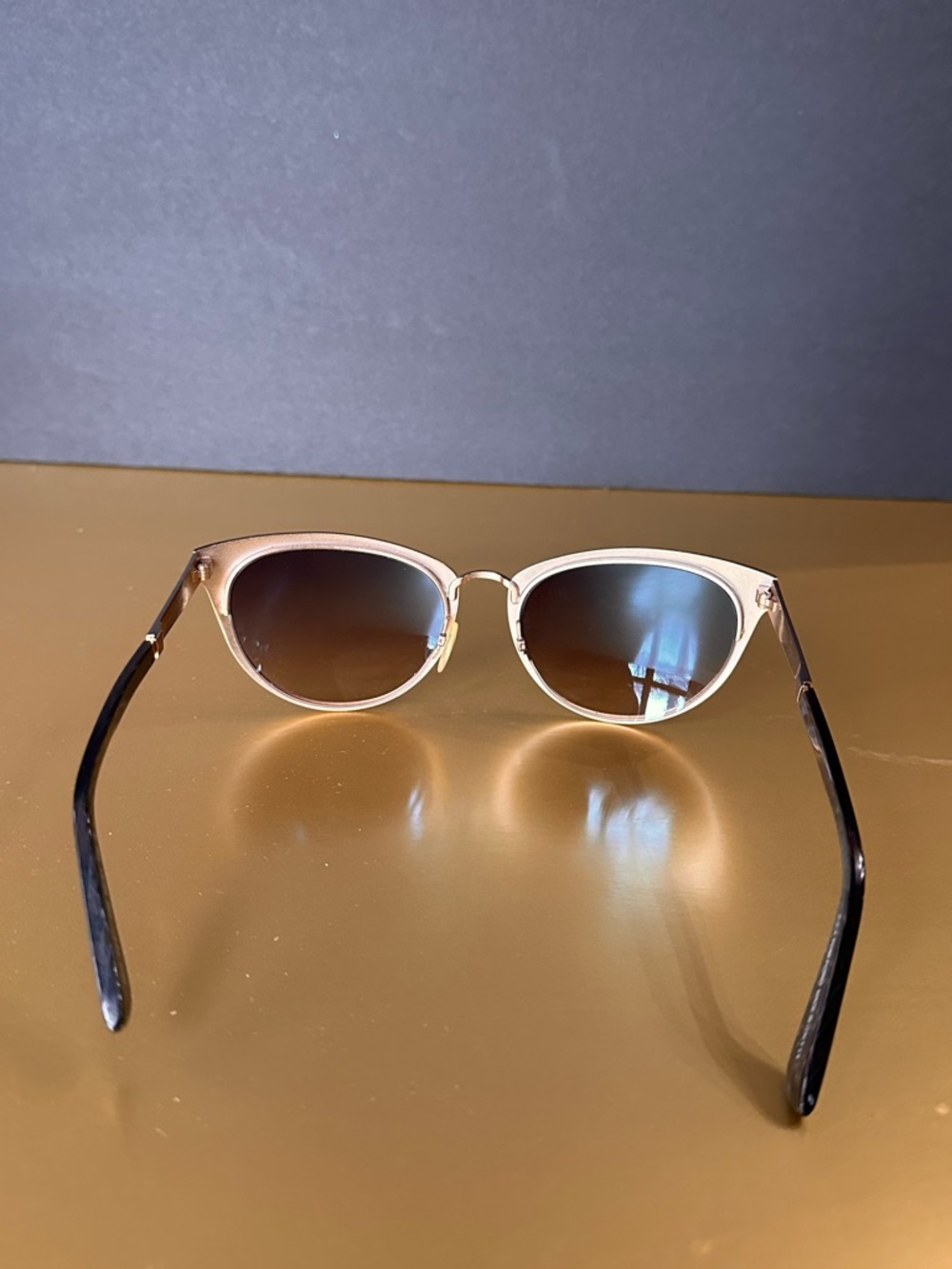 Tom Ford Gold Frame Sunglasses with Brown Gradient Lenses
